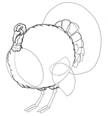 Turkey Drawing In 5 Steps For Beginners [Video + Illustrations]