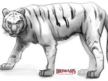 Finished tiger drawing. Image used in the “Tiger Drawing In 5 Easy Steps [Video + Images]” blog post.​