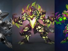 Different versions of Raze's design.