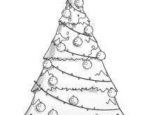 Image of the finished Christmas tree drawing with the Biowars logo next to the tree. Photo used in the “Christmas Tree Drawing In 6 Steps For Beginners” blog post.