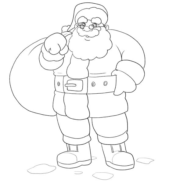 Finished drawing of Santa Claus.​