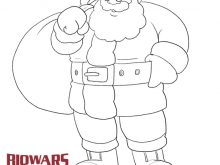 Finished drawing of a Santa Claus with the BIOWARS logo next to it. Image used in the “Santa Drawing 101: A Beginner's Guide to Festive Sketching” blog post.​