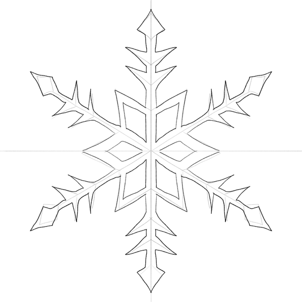 Enhanced lines of the entire snowflake.​